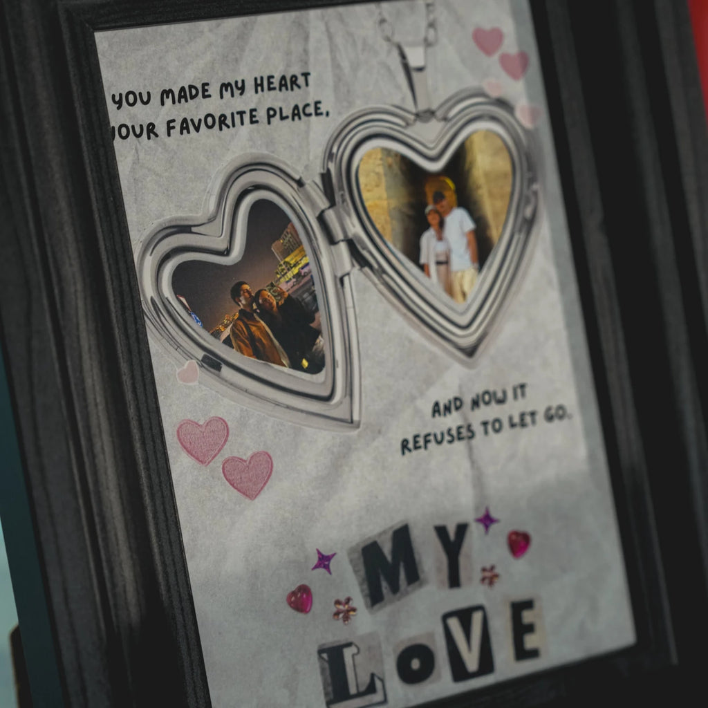 Kişiye Özel Fotoğraflı My LOVE Tablo