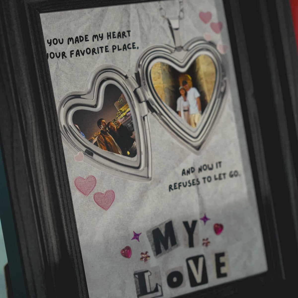 Kişiye Özel Fotoğraflı My LOVE Tablo