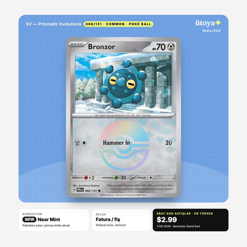 Bronzor 066/131 Prismatic Evolutions Pokémon kartı